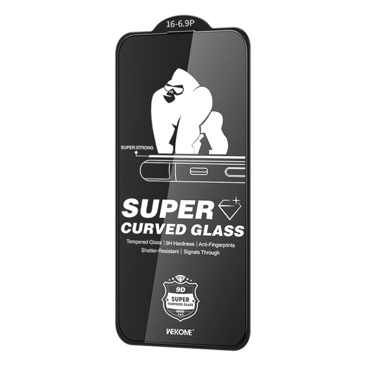 WK WTP - 091 King Kong 6D Curved HD Tempered Glass Film, For iPhone 16 Pro Max, For iPhone 16 Pro, For iPhone 16 Plus / 15 Plus, For iPhone 16 / 15 - ORIWHIZ