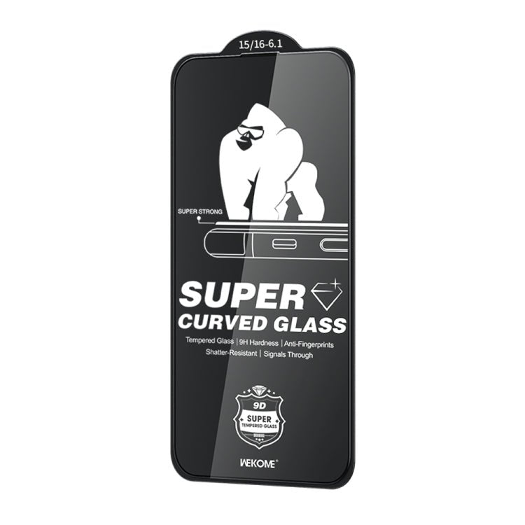 WK WTP - 091 King Kong 6D Curved HD Tempered Glass Film, For iPhone 16 Pro Max, For iPhone 16 Pro, For iPhone 16 Plus / 15 Plus, For iPhone 16 / 15 - ORIWHIZ