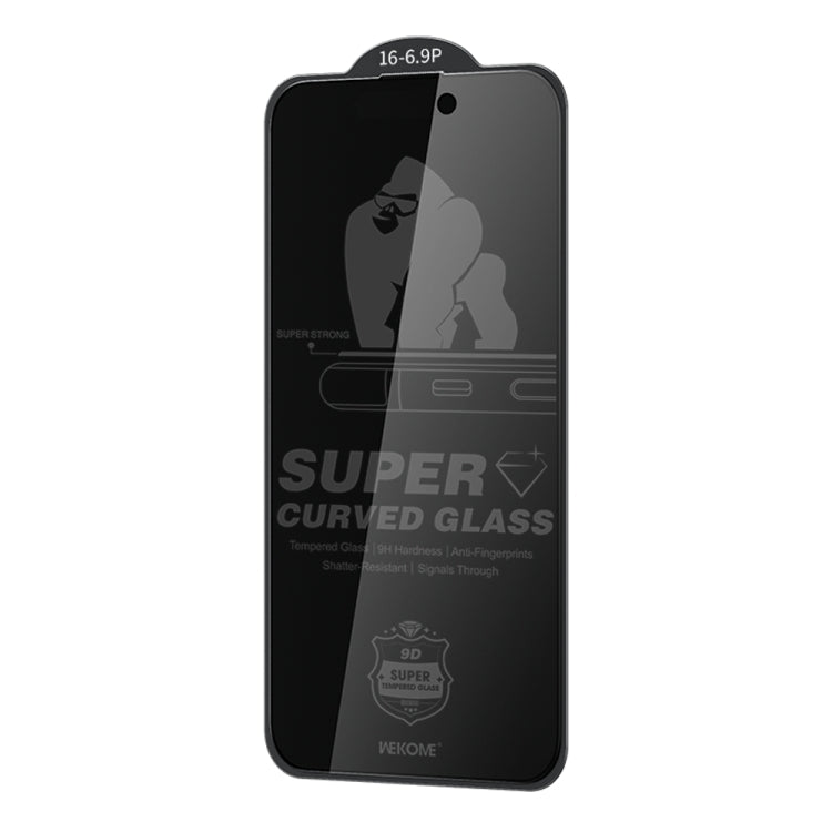 WK WTP - 092 King Kong 6D Curved 28 Degree Privacy Tempered Glass Film, For iPhone 16 Pro Max, For iPhone 16 Pro, For iPhone 16 Plus / 15 Plus, For iPhone 16 / 15 - ORIWHIZ