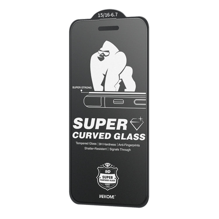 WK WTP - 094 King Kong 6D Curved Frosted Tempered Glass Film, For iPhone 16 Pro Max, For iPhone 16 Pro, For iPhone 16 Plus / 15 Plus, For iPhone 16 / 15 - ORIWHIZ