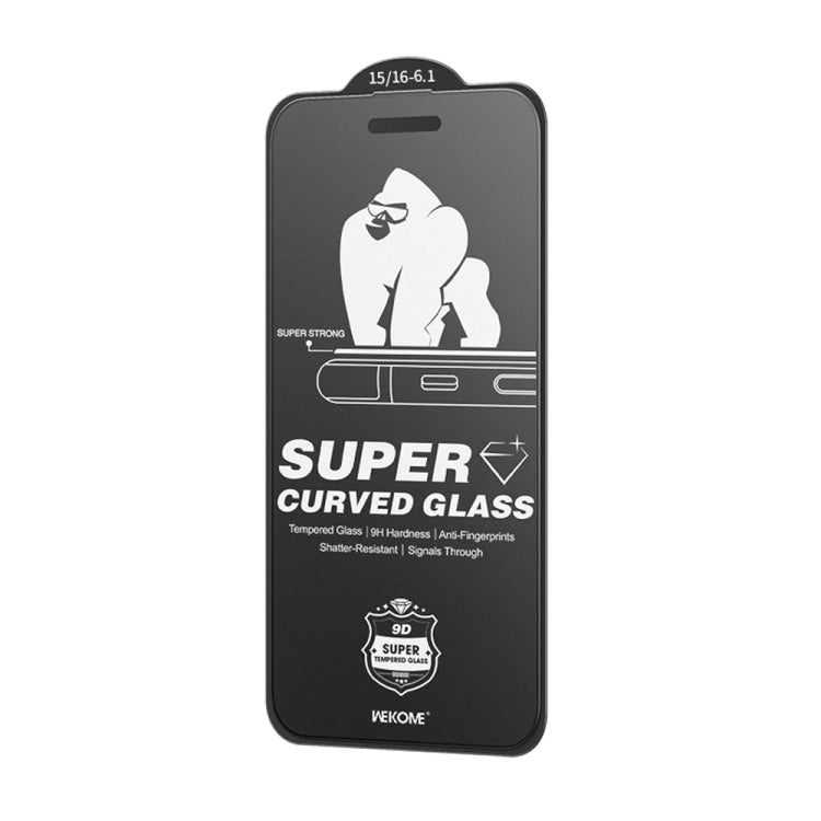 WK WTP - 094 King Kong 6D Curved Frosted Tempered Glass Film, For iPhone 16 Pro Max, For iPhone 16 Pro, For iPhone 16 Plus / 15 Plus, For iPhone 16 / 15 - ORIWHIZ