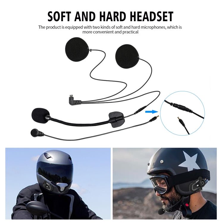 WUPP Bluetooth 5.1 S2 Motorcycle Helmet Full Duplex Bluetooth Intercom Headset Earphone - ORIWHIZConsumer ElectronicsMotorcycle Walkie TalkieWalkie Talkie