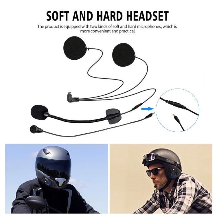 WUPP Bluetooth 5.1 S2 Motorcycle Helmet Full Duplex Bluetooth Intercom Headset Earphone - ORIWHIZConsumer ElectronicsMotorcycle Walkie TalkieWalkie Talkie