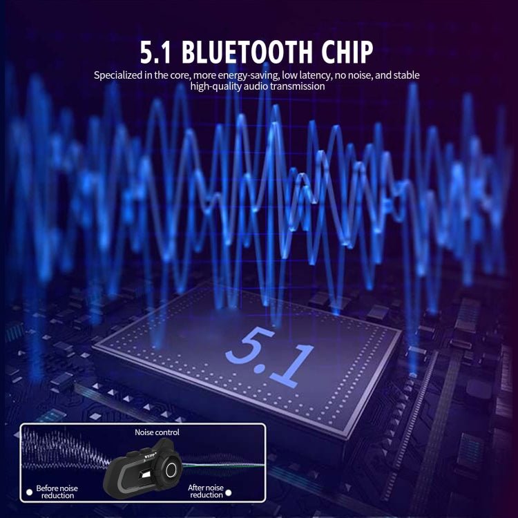 WUPP Bluetooth 5.1 S2 Motorcycle Helmet Full Duplex Bluetooth Intercom Headset Earphone - ORIWHIZConsumer ElectronicsMotorcycle Walkie TalkieWalkie Talkie