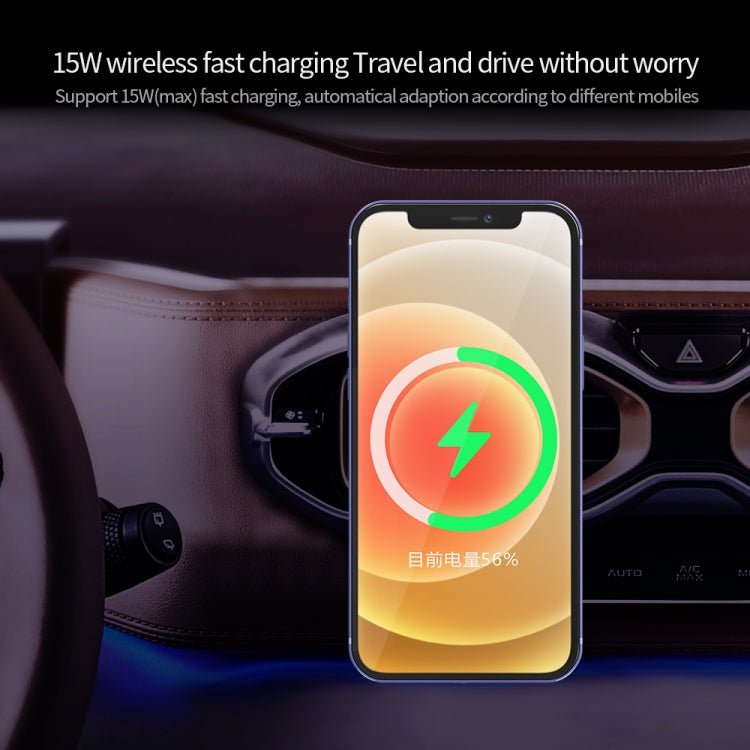X16 Magsafe Car Air Outlet Vent Mount Clamp Holder 15W Fast Charging Qi Magnetic Wireless Charger, X16 - ORIWHIZ