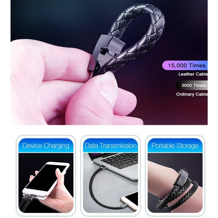 XJ - 26 2.4A USB to Micro USB Creative Bracelet Data Cable, Cable Length: 22.5cm, XJ - 26 Micro USB, 22.5cm Micro USB - ORIWHIZ