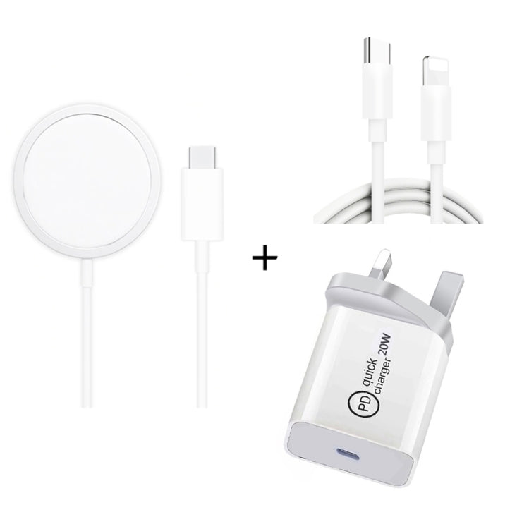 XJ - 32 3 in 1 15W Magnetic Suction Wreless Charging + PD 20W USB - C / Type - C Travel Charging + USB - C / Type - C to 8 Pin Fast Charging Cable for iPhone Series, US Plug, EU Plug, UK Plug - ORIWHIZ