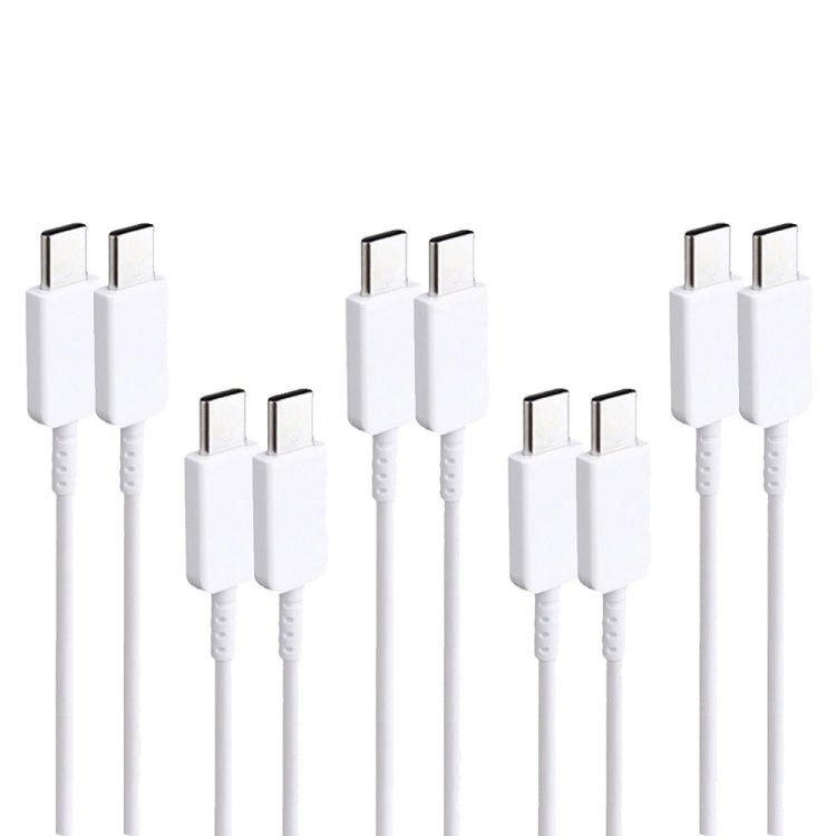 XJ - 69 5 PCS 1m 3A USB - C / Type - C to Type - C TPU Charging Sync Data Cable for Mobile Phone, 5 PCS - ORIWHIZ
