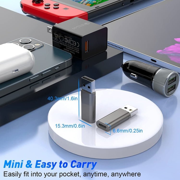 XQ - ZH011 USB 3.0 Male to USB - C / Type - C Female OTG Zinc Alloy Adapter, XQ - ZH011 - ORIWHIZ
