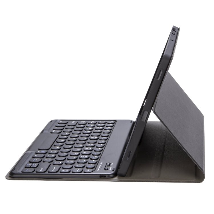 YA11B 2021 Detachable Lambskin Texture Round Keycap Bluetooth Keyboard Leather Case with Pen Slot & Stand, For iPad Pro 11 2021 / Air4 / Air5 / Pro 11 - ORIWHIZApple AccessoriesiPad KeyboardiPad Keyboard For iPad Pro