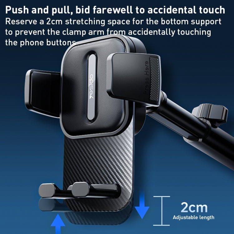 Yesido C174 Suction Cup Type Telescopic Car Phone Holder, C174 - ORIWHIZ