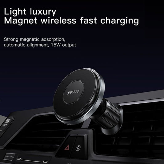 Yesido C190 15W Magsafe Magnetic Car Air Vent Wireless Charger, C190 - ORIWHIZ
