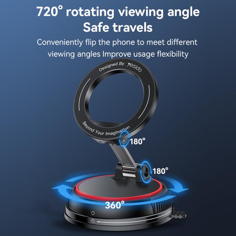 Yesido C219 Suction Cup Car MagSafe Magnetic Mobile Phone Holder, C219 - ORIWHIZ