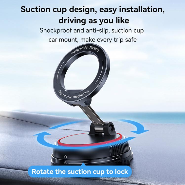 Yesido C219 Suction Cup Car MagSafe Magnetic Mobile Phone Holder, C219 - ORIWHIZ
