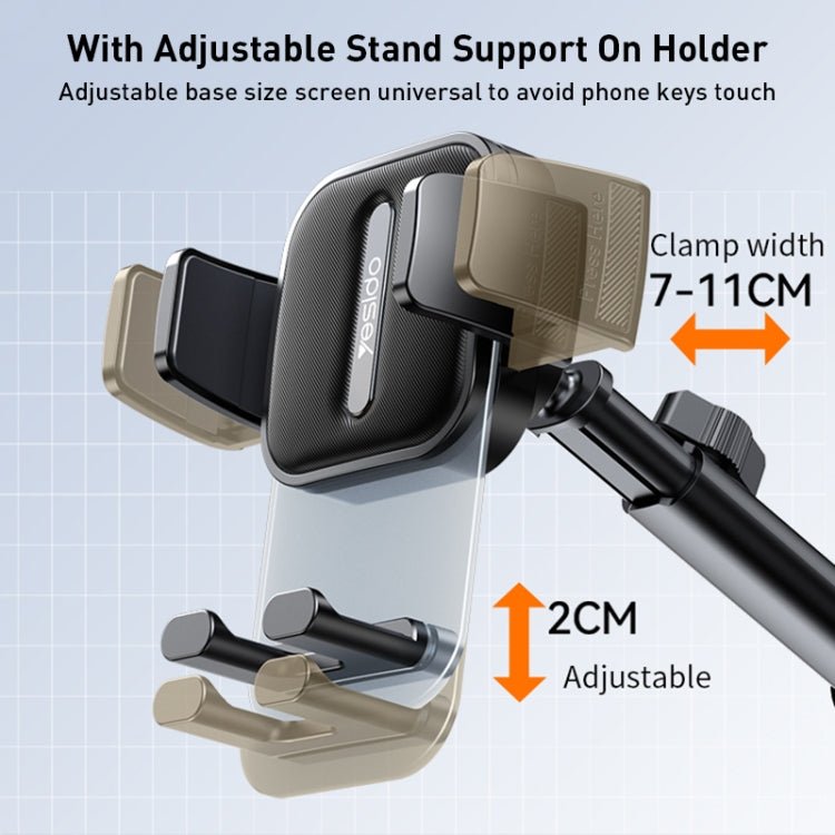 Yesido C261 Suction Cup Type Telescopic Car Phone Holder, C261 - ORIWHIZ