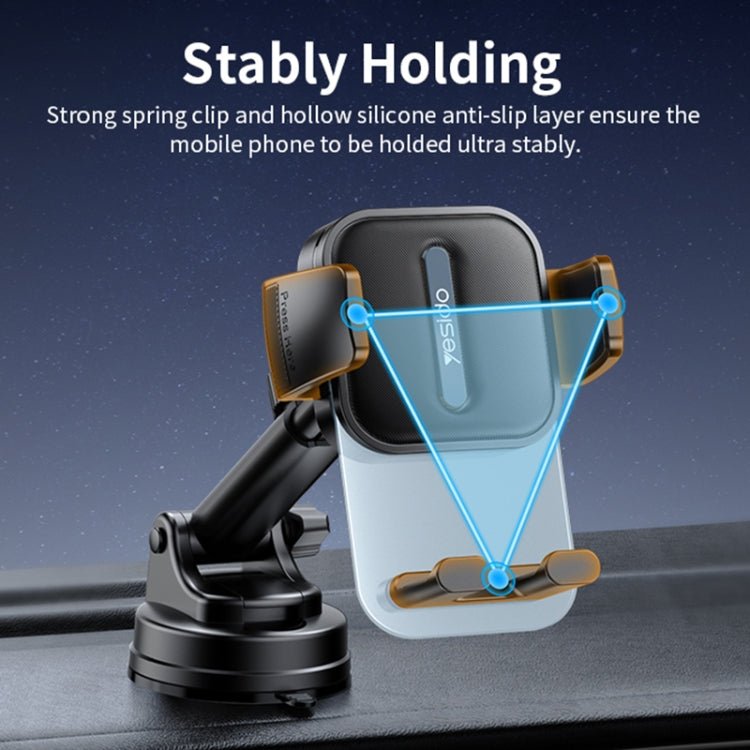 Yesido C261 Suction Cup Type Telescopic Car Phone Holder, C261 - ORIWHIZ