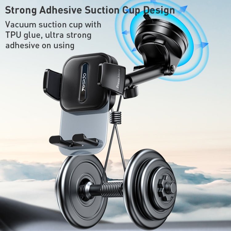 Yesido C261 Suction Cup Type Telescopic Car Phone Holder, C261 - ORIWHIZ