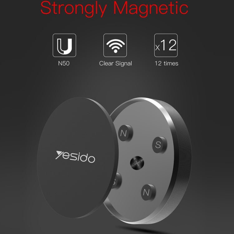 Yesido C38 Car Round Plate Magnetic Phone Holder, C38 - ORIWHIZ