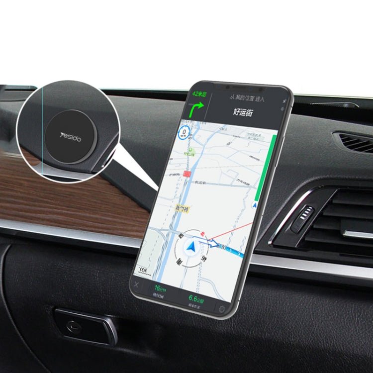 Yesido C38 Car Round Plate Magnetic Phone Holder, C38 - ORIWHIZ