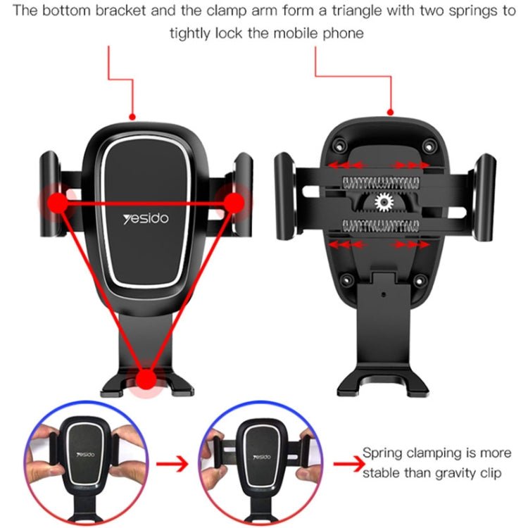 Yesido C71 Car Air Vent Rotatable Phone Holder, C71 - ORIWHIZ