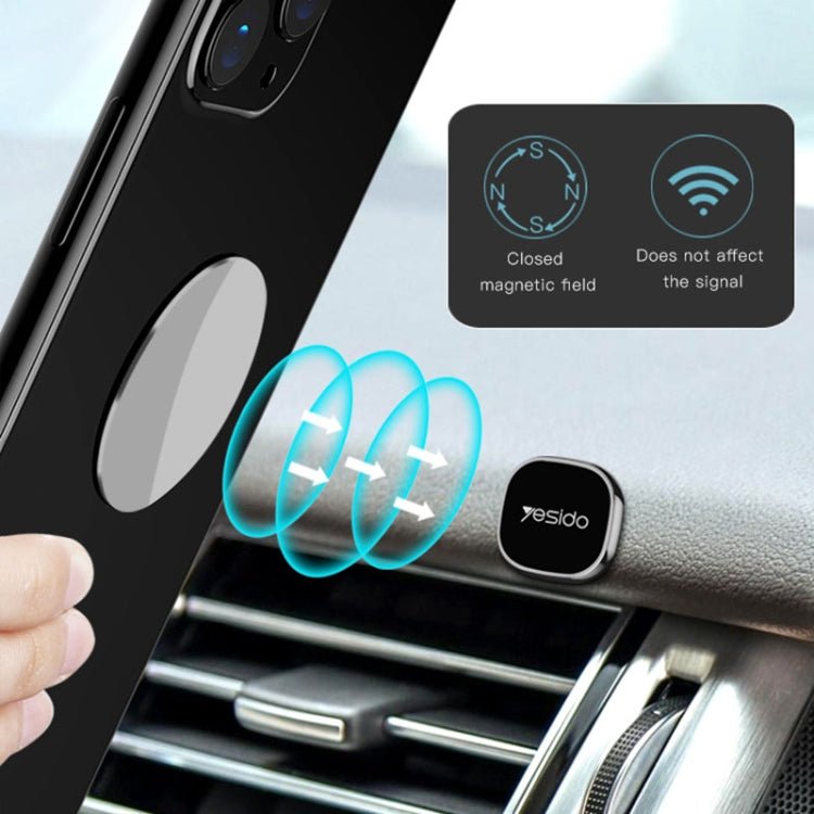 Yesido C81 Car Dashboard Mini Strong Magnetic Phone Holder, C81 (Black), C81 (Silver) - ORIWHIZ