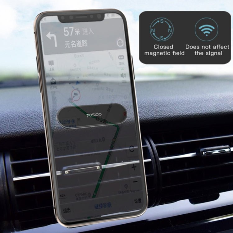 Yesido C83 Car Strong Magnetic Phone Holder, C83 (Black), C83 (Silver) - ORIWHIZ