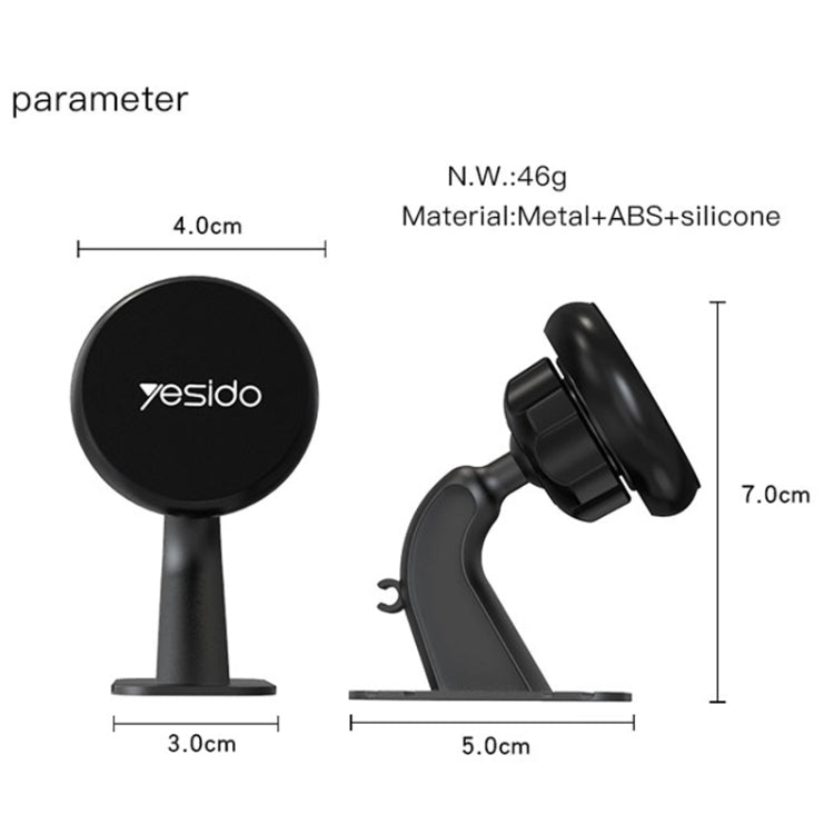 Yesido C91 Car Center Console Paste Magsafe Magnetic Phone Tablet Holder, C91 - ORIWHIZ
