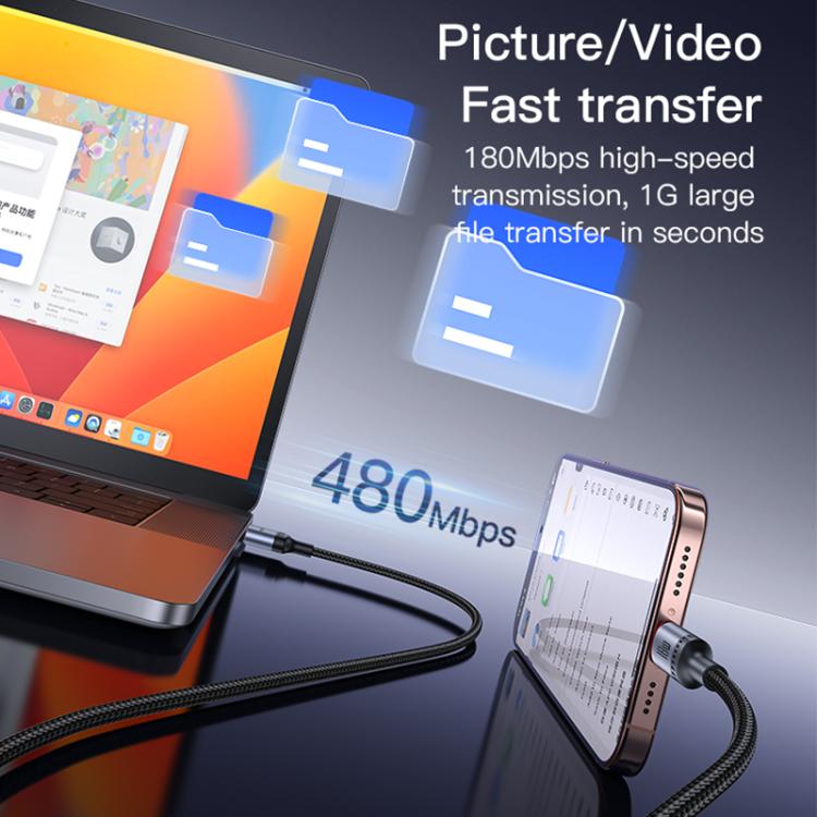 Yesido CA130C 18W 3A USB to USB - C / Type - C Charging Data Cable, Length: 2m, CA130C - ORIWHIZ