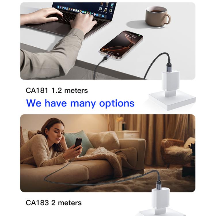 Yesido CA183 PD60W 3A USB - C / Type - C to USB - C / Type - C Charging Data Cable, Length: 2m, CA183 - ORIWHIZ