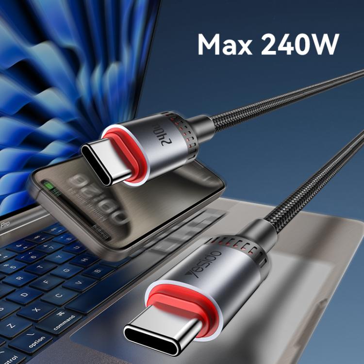 Yesido CA185 240W Type - C to Type - C Aluminum Alloy Data Cable, Length: 1.2m, CA185 - ORIWHIZ