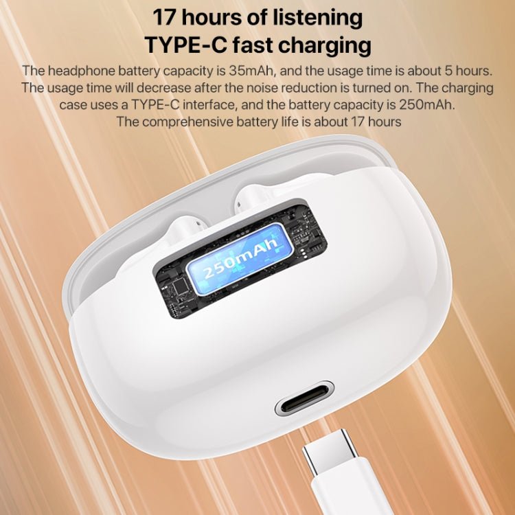 Yesido TWS28 ANC+ENC Dual Noise Reduction Smart TWS Wireless Bluetooth Earphone, TWS28 Beige, TWS28 White - ORIWHIZ