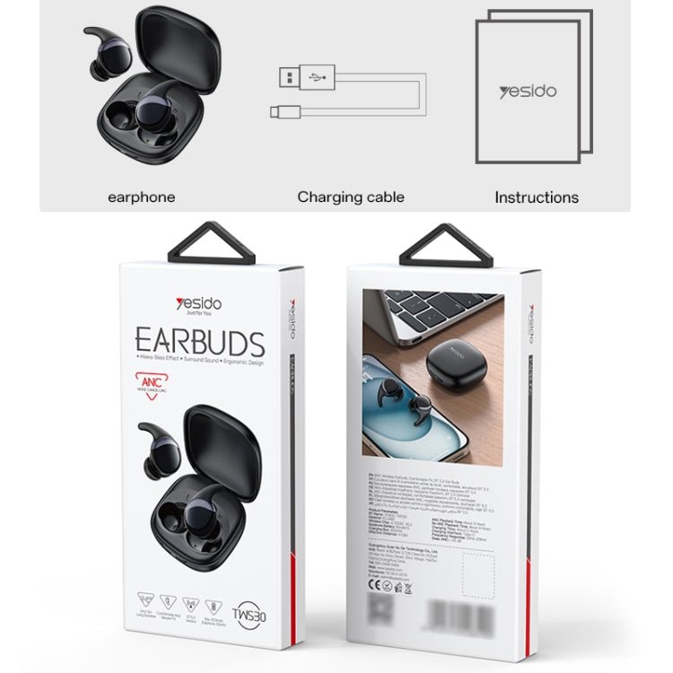 Yesido TWS30 ANC Active Noise Reduction TWS Bluetooth Earphone, TWS30 - ORIWHIZ