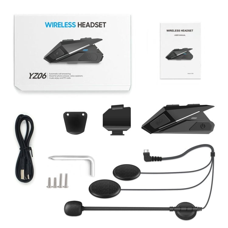 yz06 Wireless Bluetooth Helmet Headphones - ORIWHIZConsumer ElectronicsMotorcycle Walkie TalkieWalkie Talkie