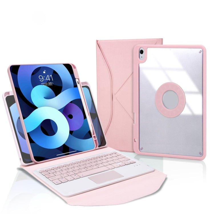 Z11B - A Pen Slot Touchpad Bluetooth Keyboard Leather Tablet Case, For iPad Pro 11 2021/2020/2018, For iPad Air 11 2025 / 2024 / Air 5 / Air 4, For iPad 10.2 2021/2020/2019 - ORIWHIZApple AccessoriesiPad KeyboardiPad Keyboard Universal