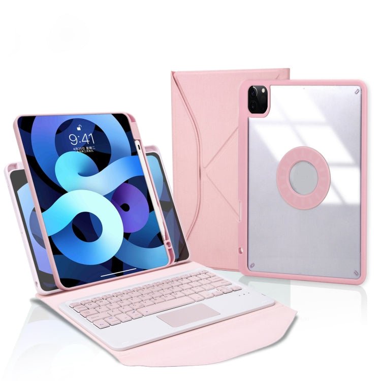 Z11B - A Pen Slot Touchpad Bluetooth Keyboard Leather Tablet Case, For iPad Pro 11 2021/2020/2018, For iPad Air 11 2025 / 2024 / Air 5 / Air 4, For iPad 10.2 2021/2020/2019 - ORIWHIZApple AccessoriesiPad KeyboardiPad Keyboard Universal