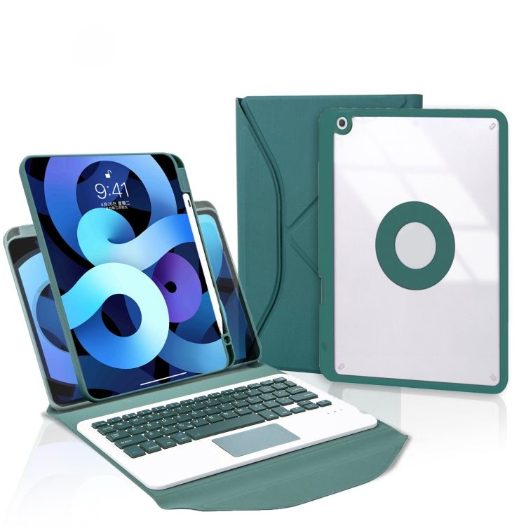 Z11B - A Pen Slot Touchpad Bluetooth Keyboard Leather Tablet Case, For iPad Pro 11 2021/2020/2018, For iPad Air 11 2025 / 2024 / Air 5 / Air 4, For iPad 10.2 2021/2020/2019 - ORIWHIZApple AccessoriesiPad KeyboardiPad Keyboard Universal