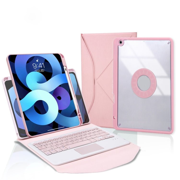 Z11B - A Pen Slot Touchpad Bluetooth Keyboard Leather Tablet Case, For iPad Pro 11 2021/2020/2018, For iPad Air 11 2025 / 2024 / Air 5 / Air 4, For iPad 10.2 2021/2020/2019 - ORIWHIZApple AccessoriesiPad KeyboardiPad Keyboard Universal
