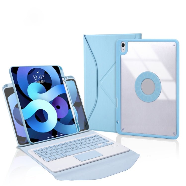 Z11B - A Pen Slot Touchpad Bluetooth Keyboard Leather Tablet Case, For iPad Pro 11 2021/2020/2018, For iPad Air 11 2025 / 2024 / Air 5 / Air 4, For iPad 10.2 2021/2020/2019 - ORIWHIZApple AccessoriesiPad KeyboardiPad Keyboard Universal