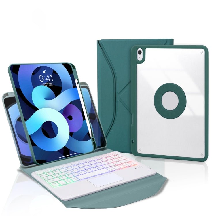 Z11B - AS Pen Slot Touchpad Backlight Bluetooth Keyboard Leather Tablet Case, For iPad Pro 11 2021/2020/2018, For iPad Air 11 2025 / 2024 / Air 5 / Air 4, For iPad 10.2 2021/2020/2019 - ORIWHIZApple AccessoriesiPad KeyboardiPad Keyboard Universal