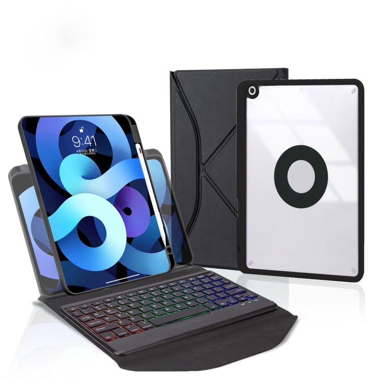 Z11BS Pen Slot Backlight Bluetooth Keyboard Leather Tablet Case, For iPad Pro 11 2021/2020/2018, For iPad Air 11 2025 / 2024 / Air 5 / Air 4, For iPad 10.2 2021/2020/2019 - ORIWHIZApple AccessoriesiPad KeyboardiPad Keyboard Universal