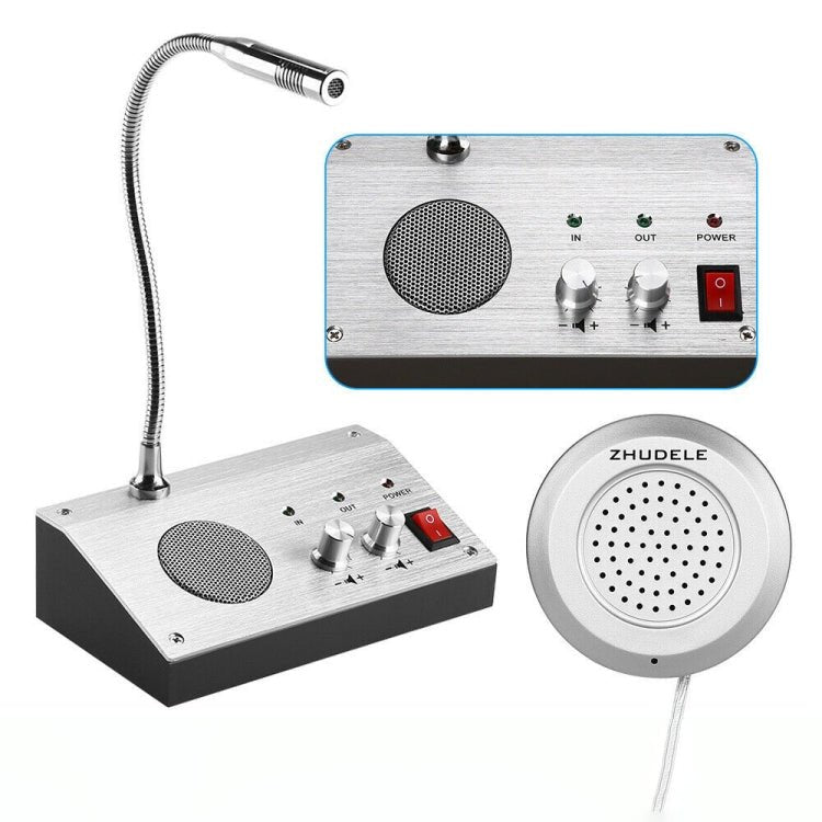 ZHUDELE ZDL - 9908 Window Two - way Walkie - talkie Bank/Hospital/Station/Counter Microphone Amplifier,EU Plug - ORIWHIZConsumer ElectronicsWalkie TalkieWalkie Talkie Microphones & Headsets