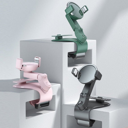 ZJ088 Car Mobile Phone Bracket Car Central Control Instrument Panel Rearview Mirror Multifunctional AR Navigation Bracket, Black, Pink, Green - ORIWHIZ