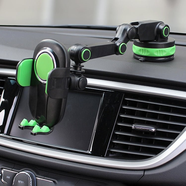 ZP - X0466 Car 360 Degree Rotating Telescopic Folding Round Suction Cup Mobile Phone Holder, ZP - X0466 (Green), ZP - X0466 (Grey) - ORIWHIZ