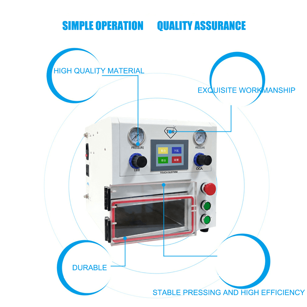 TBK 108P Vacuum Pressing Machine Intelligent Laminating Machine LCD Screen Repair Equipment,oca laminating for sumsang IP HuaWei