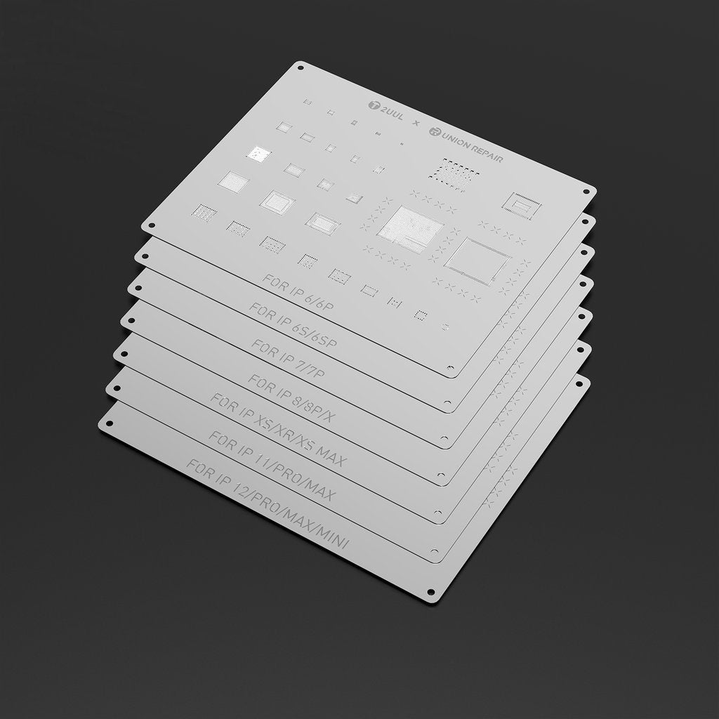 2UUL BGA Reballing Stencil Comprehensive Tin Steel Mesh series Mobile Phone Maintenance Template net for iPhone 6-12 promax - ORIWHIZ