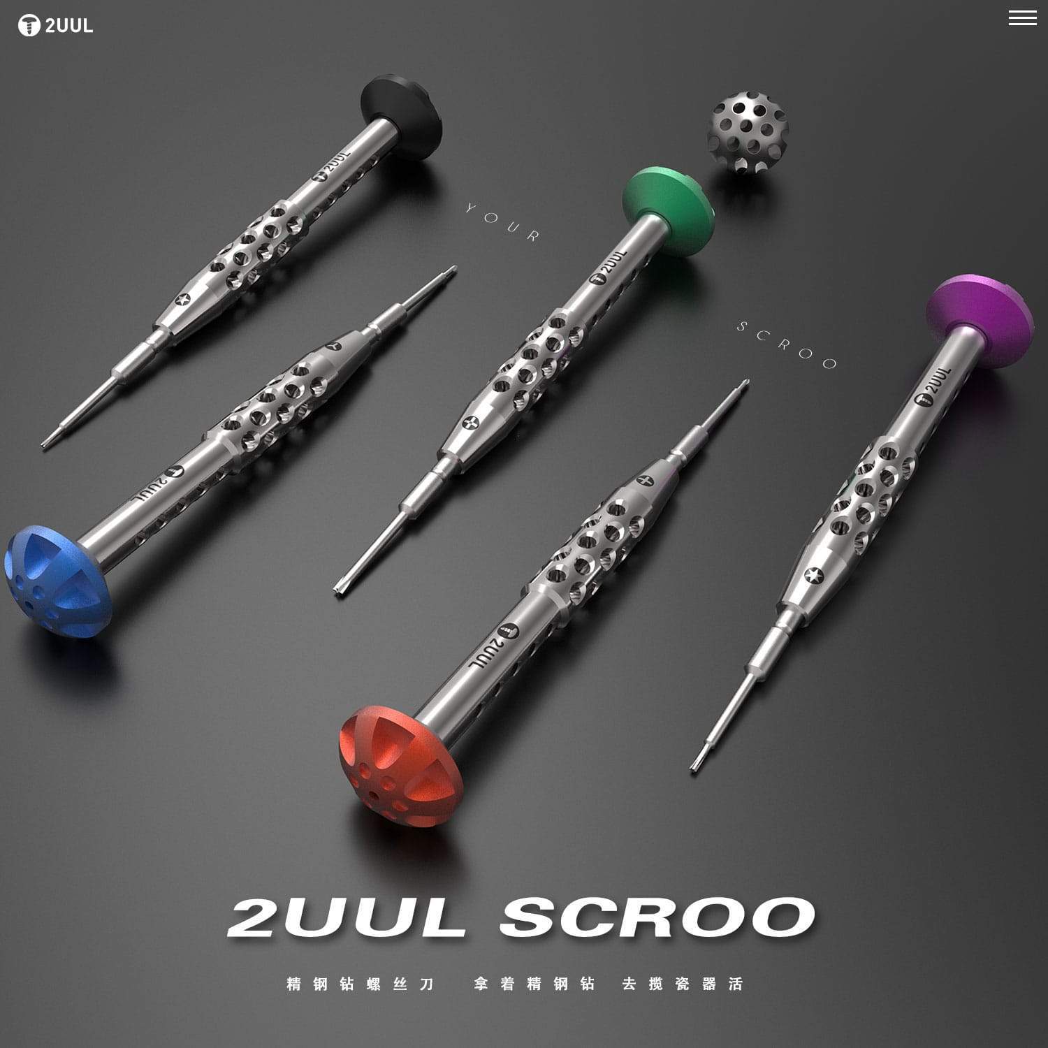 2UUL SD91 5 in 1 Scroo Screwdriver Kit For iPhone Android Mobile Phone Combat Tool 2D Precise Bolt Driver Bit - ORIWHIZ