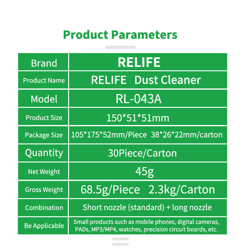 RELIFE RL-043A 2 In 1 Phone Repair Dust Cleaner Air Blower Ball Cleaning Pen for PCB PC Keyboard Camera Lens Dust Removing