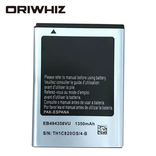EB494358VU mobile phone battery for Galaxy Ace 5830 S6802 B7510 i569 i579 i619 S5660 S5670 S5830I S5838 S6102 S6108 S5830 - ORIWHIZ
