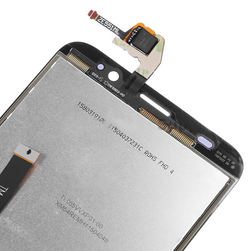For Asus Zenfone 2 ZE551ML LCD Screen and Digitizer Assembly Replacement - Black - With Logo - Grade S+ - Oriwhiz Replace Parts