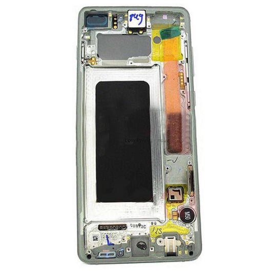 For Samsung S10 Plus LCD with Touch Frame Ceramic White SERVICE PACK - Oriwhiz Replace Parts